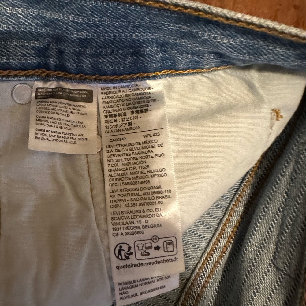 Levi's Women's Blue Denim Shorts - Picture 6 of 8
